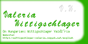 valeria wittigschlager business card